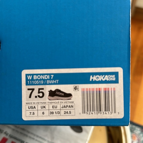 Black and White Hoka One One Sneakers-Size 7.5 - Picture 5 of 5